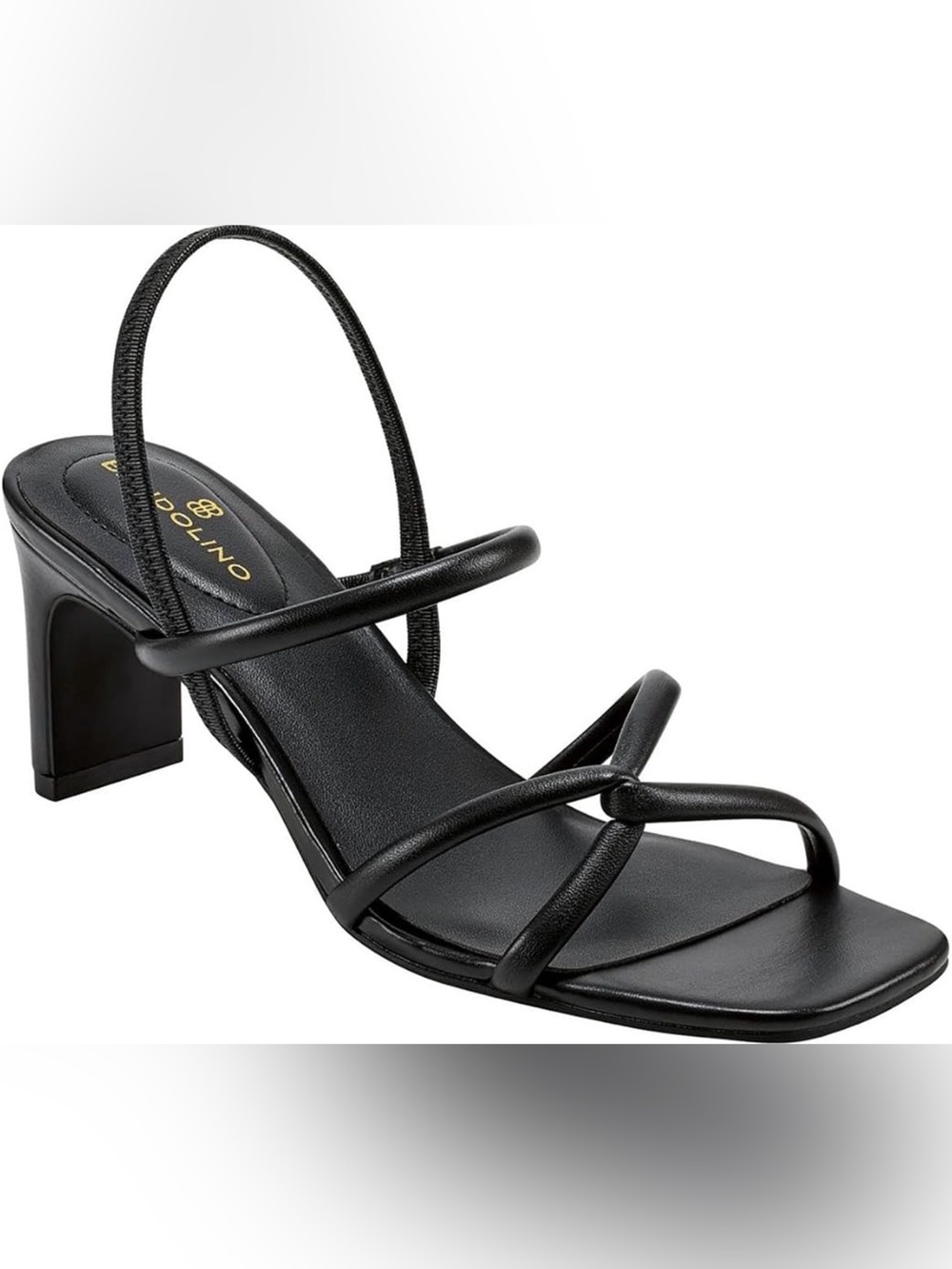 Bandolino Tella 3 Black Strappy Heeled Sandal NIB Size 7.5